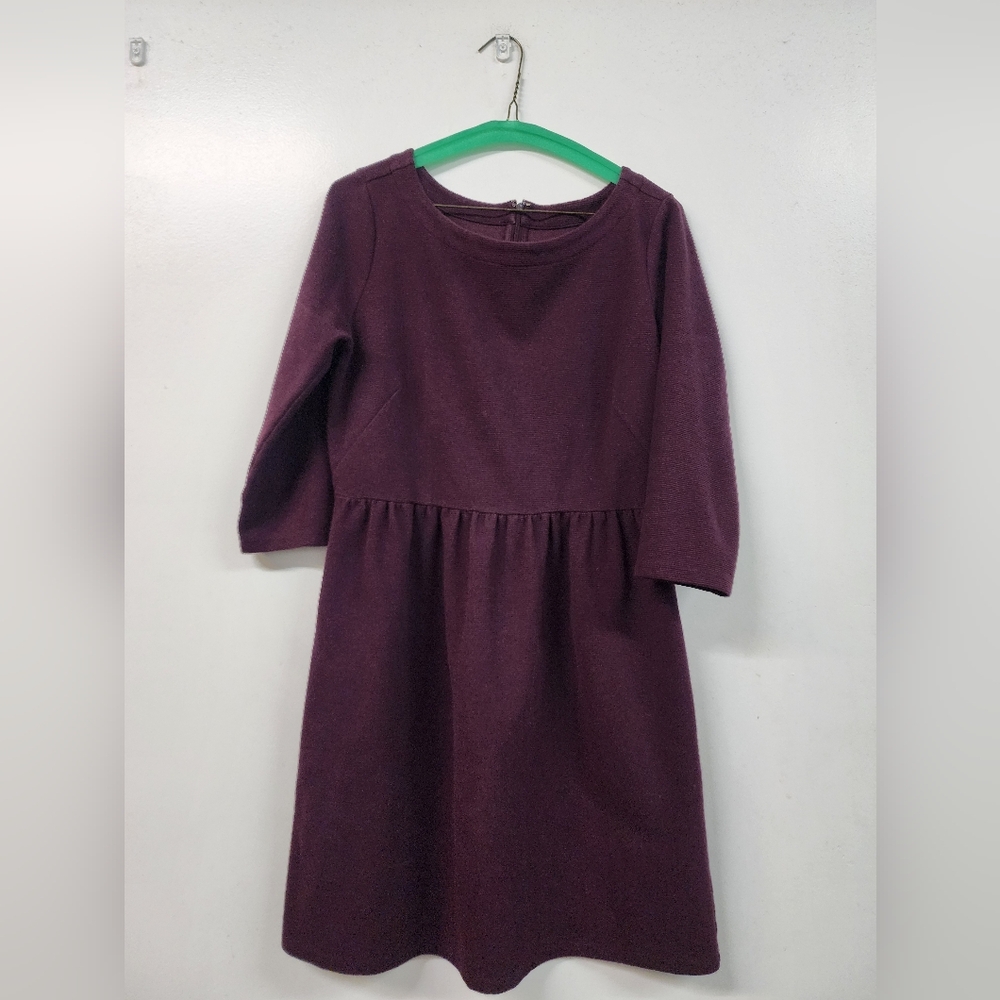 Elegant Purple Skater Fit Flare Dress